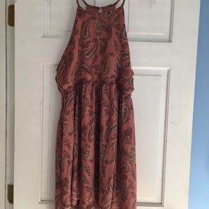 NWT WetSeal Highneck Open-back Paisley Print Dress